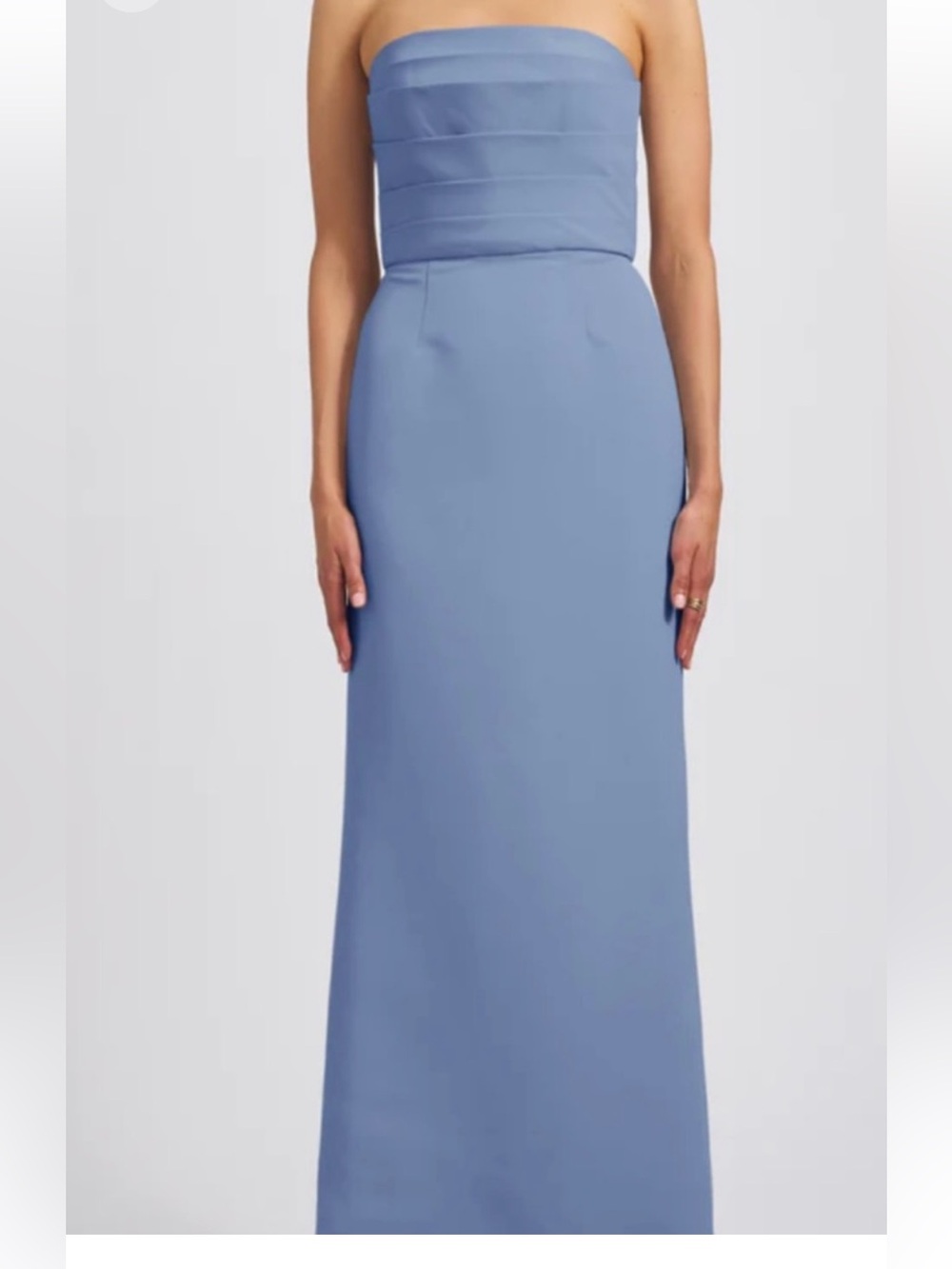Amsale Strapless Blue Dress
